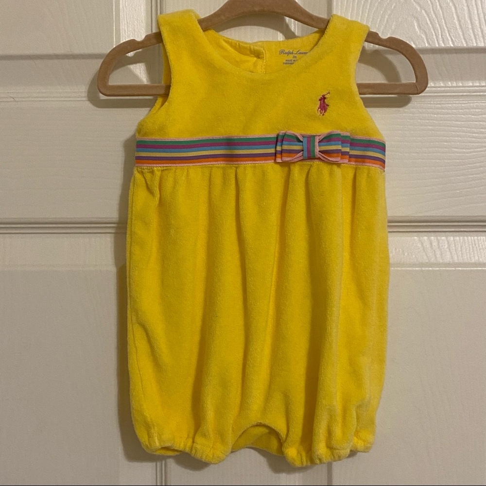 Ralph Lauren baby girl yellow one piece
